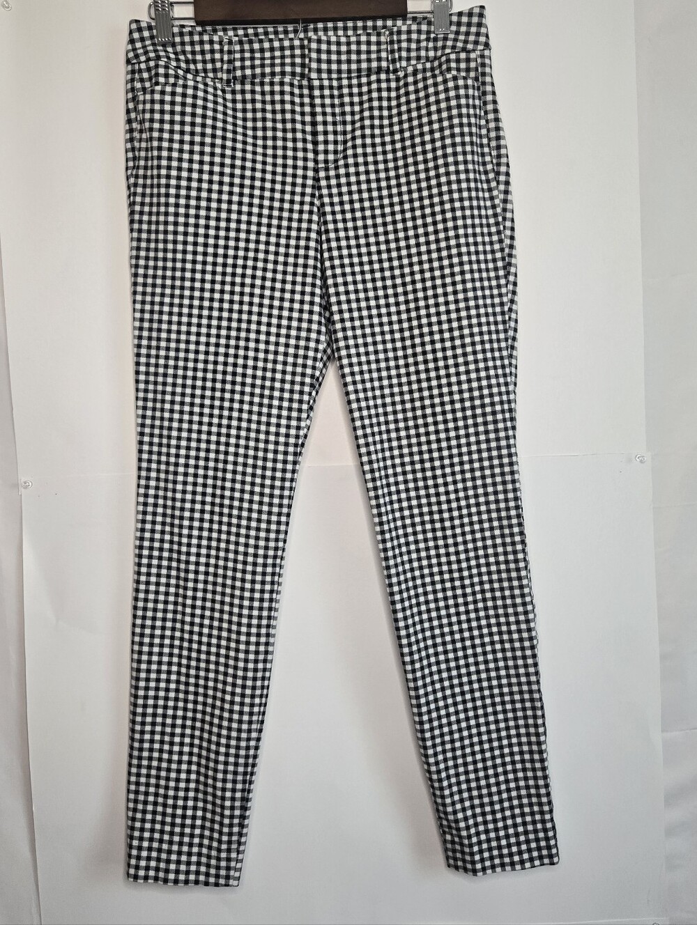 Old Navy Pixie Mid Rise Women's Sz 6 Gingham skinny ankle secret slim pocket